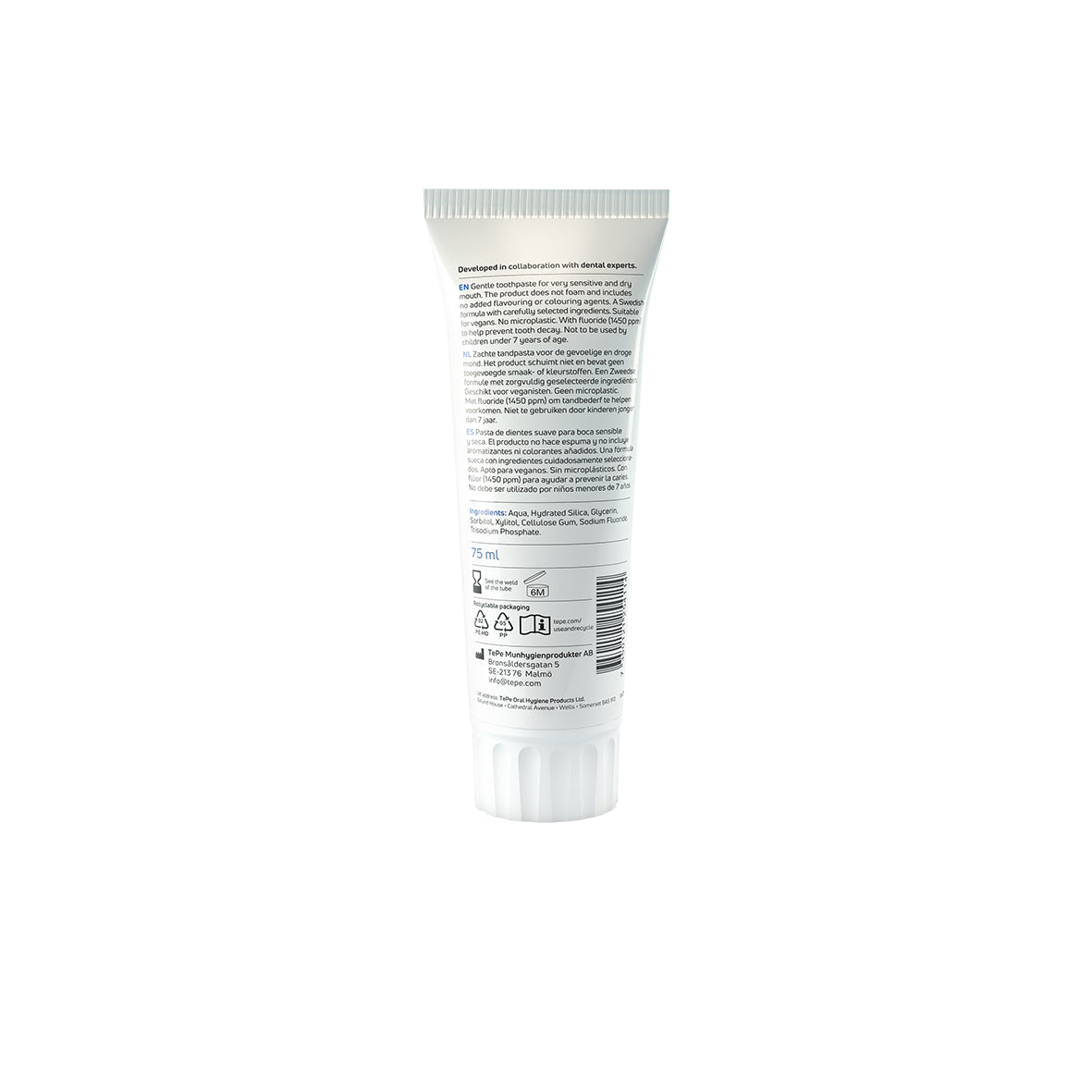 Pasta de dientes Pure Sin sabor 75ml