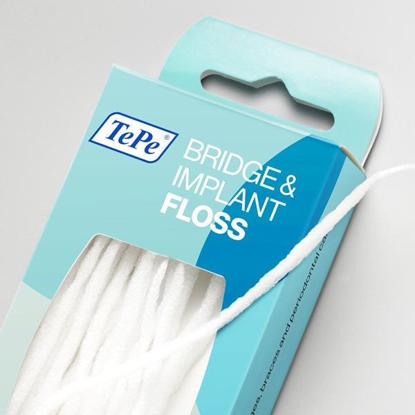TePe Bridge Implant Floss para implantes y ortodoncia